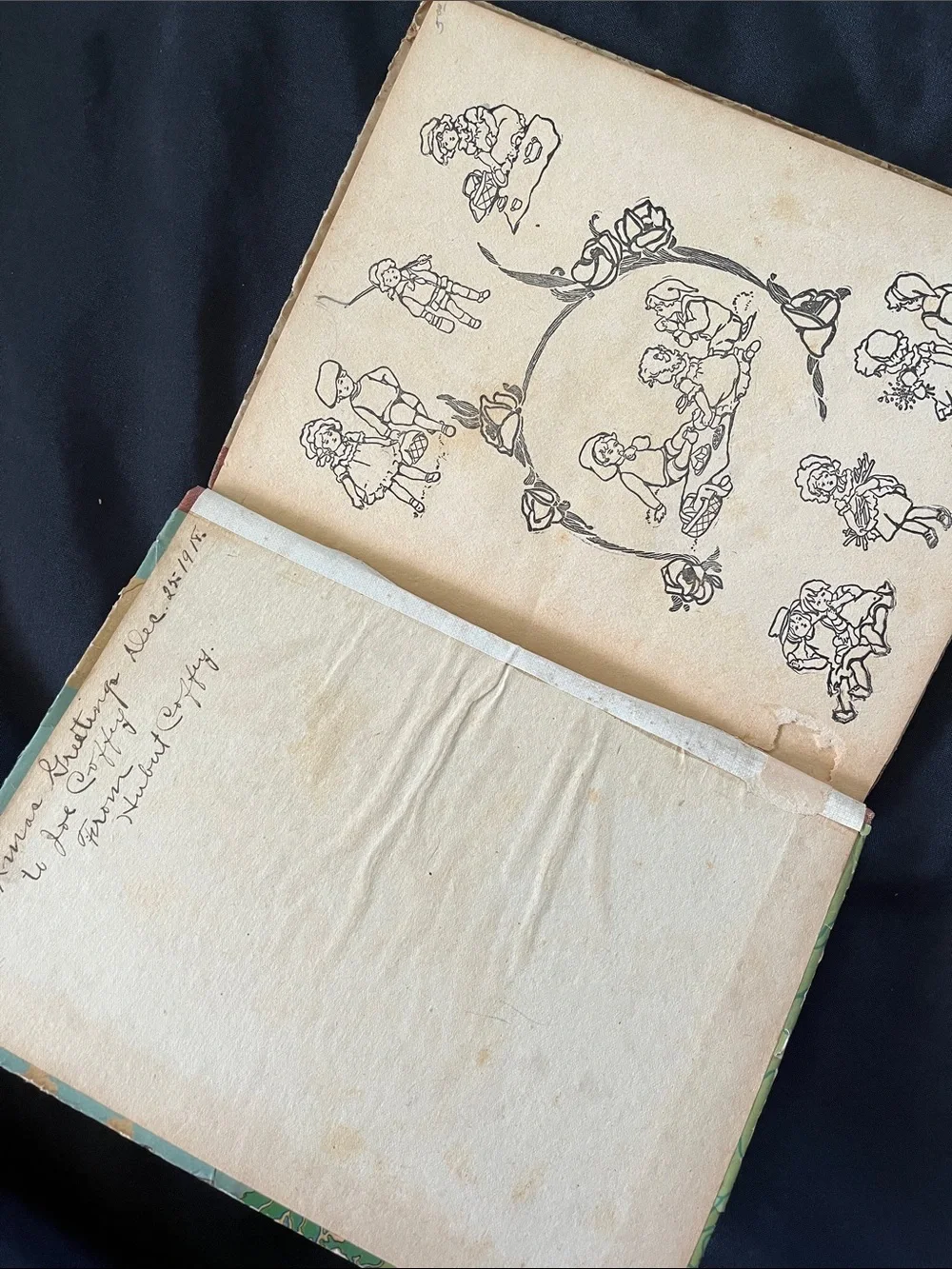 Antique MOTHER GOOSE ABC Book 1918 Inscription MA Donohue &Co Chicago